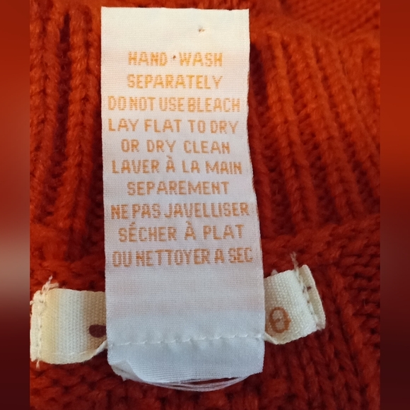 Redish orange Belted Sweater Dress Size L - Picture 11 of 11